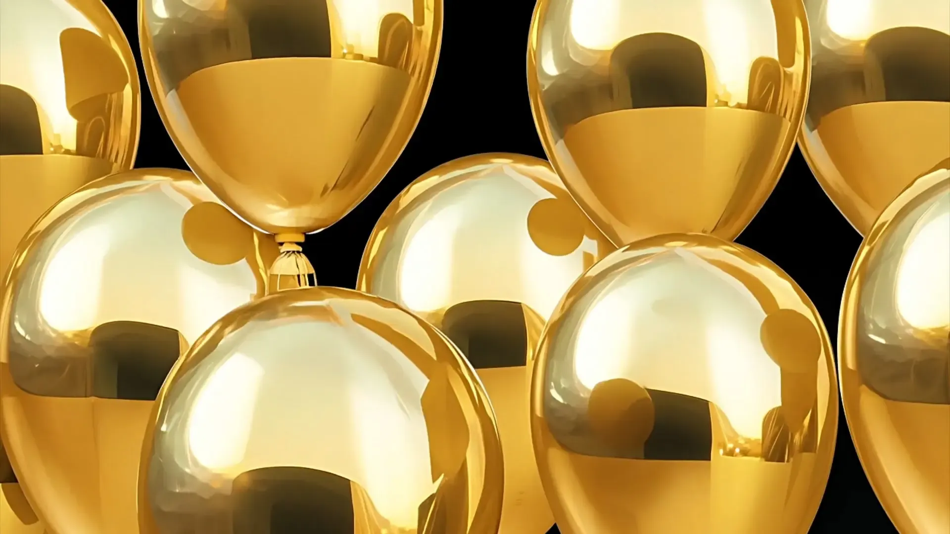 Elegant Golden Balloons Transition for Events and Social Media Ads